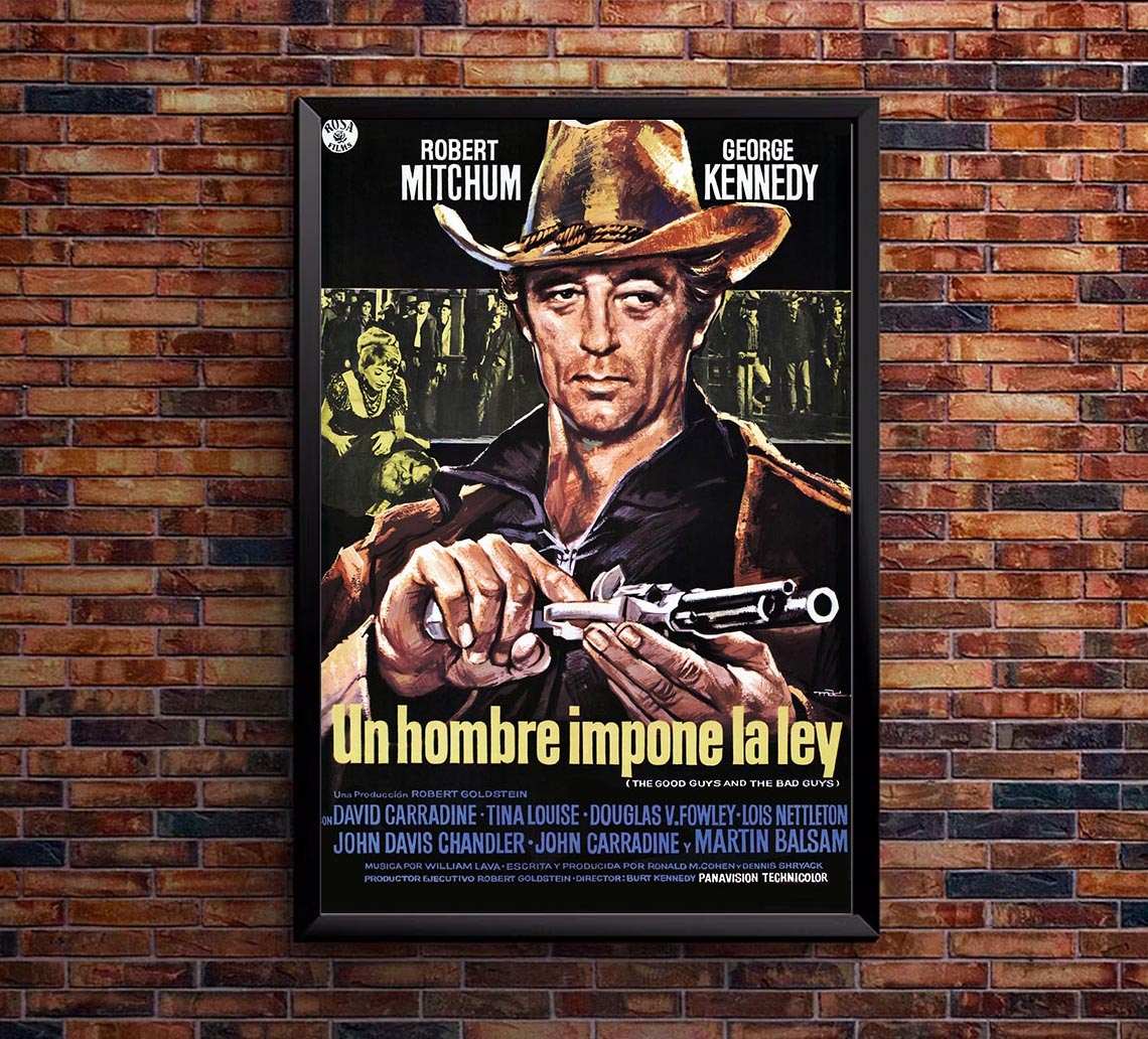 The Good Guys and the Bad Guys 1969 - Spain - Robert Mitchum - Vintage Classic Movie Poster