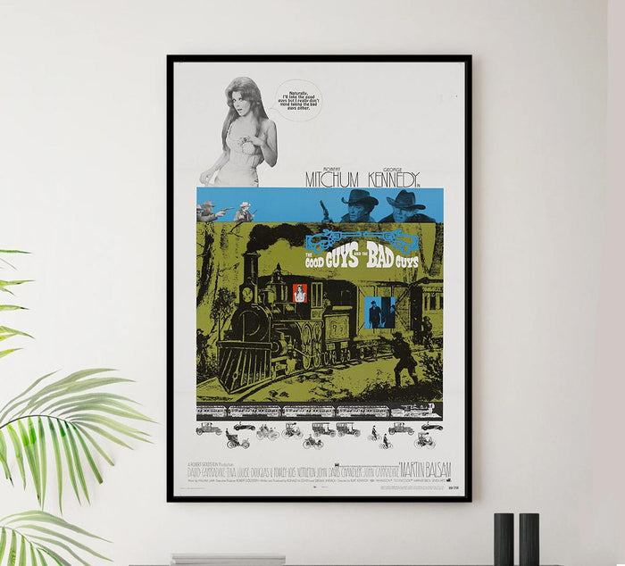 The Good Guys and the Bad Guys 1969 - Robert Mitchum - Vintage Classic Movie Poster