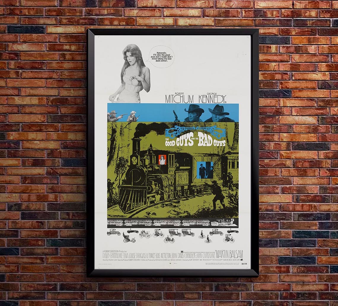 The Good Guys and the Bad Guys 1969 - Robert Mitchum - Vintage Classic Movie Poster