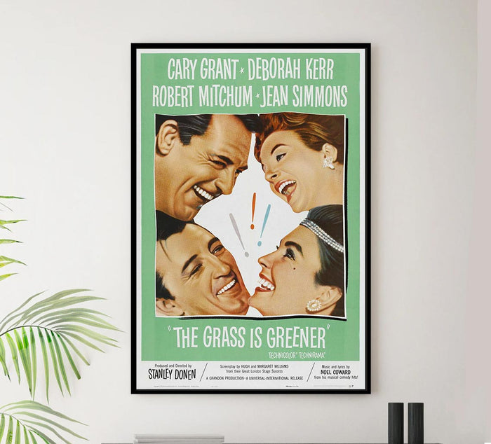 The Grass Is Greener 1960 - Robert Mitchum - Vintage Classic Movie Poster