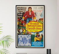 The Great Adventures of Captain Kidd 1953 - Vintage Pirate Classic Movie Poster