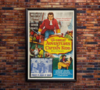 The Great Adventures of Captain Kidd 1953 - Vintage Pirate Classic Movie Poster