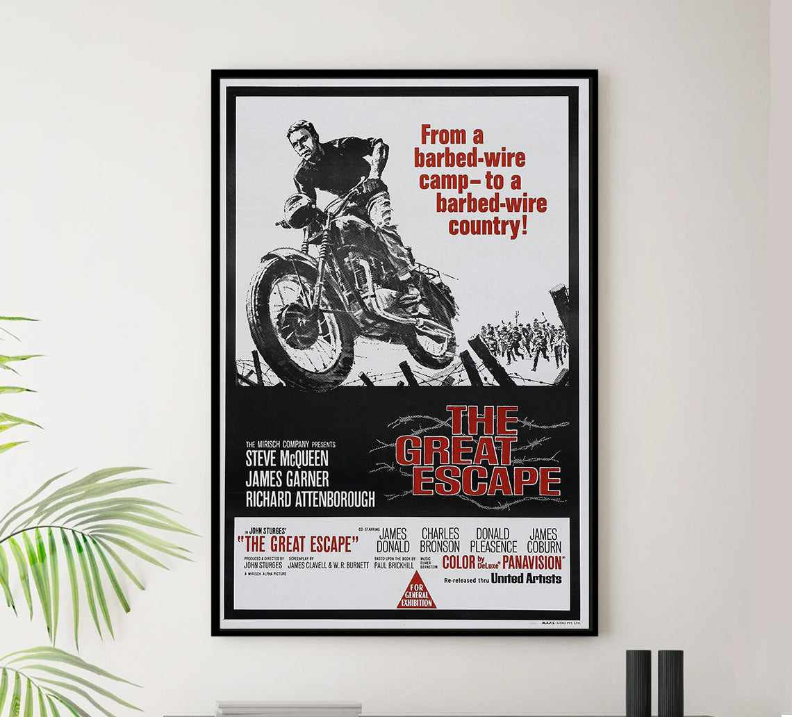 The Great Escape 1963 - Steve McQueen - Australia - Classic Movie Poster