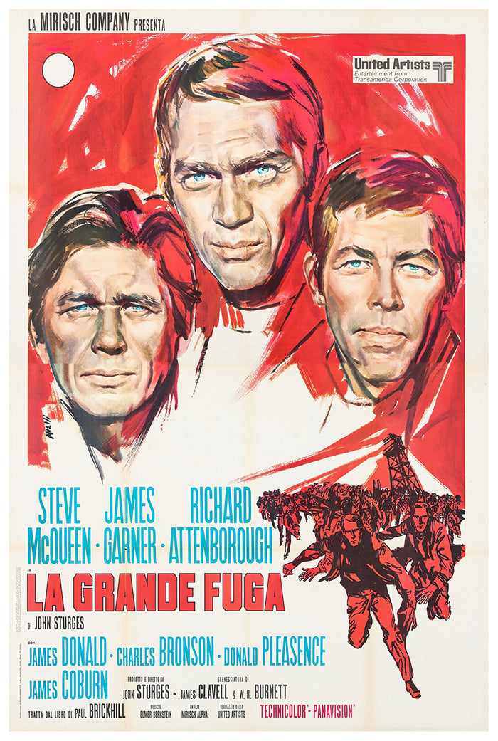 The Great Escape 1963 - Steve McQueen - Italy (2) - Classic Movie Poster