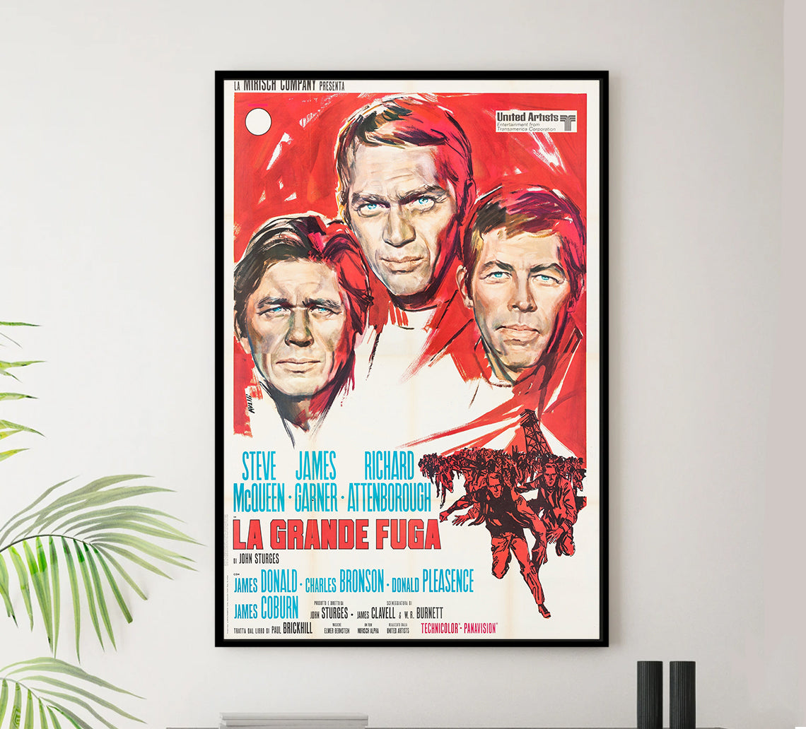 The Great Escape 1963 - Steve McQueen - Italy (2) - Classic Movie Poster