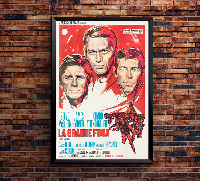 The Great Escape 1963 - Steve McQueen - Italy (2) - Classic Movie Poster