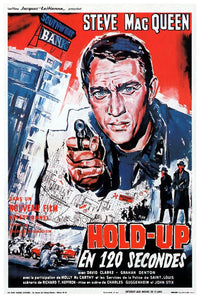 The Great St. Louis Bank Robbery 1959 - French - Steve McQueen - Vintage Classic Movie Poster