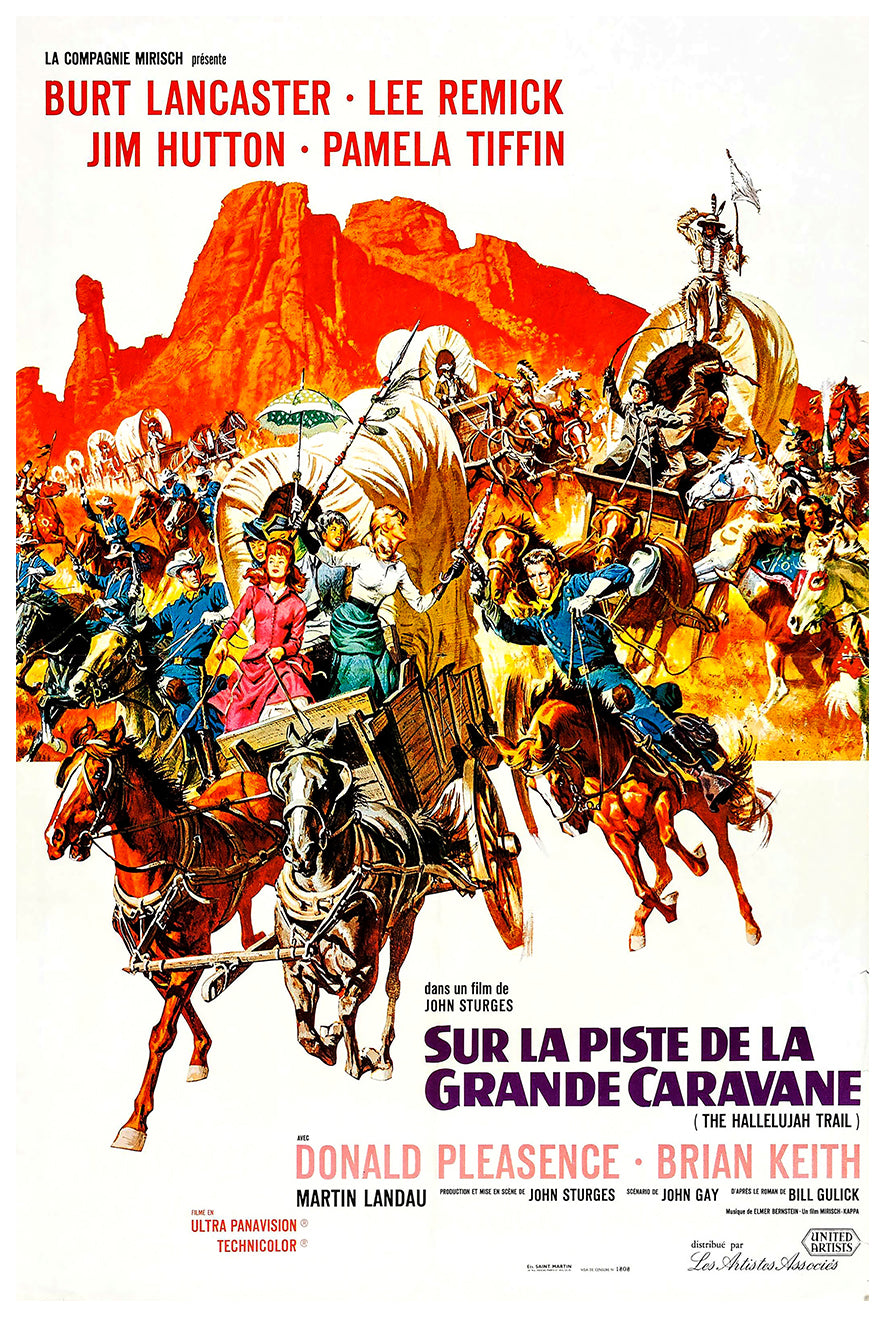 The Hallelujah Trail 1965 - Burt Lancaster - France - Classic Movie Poster