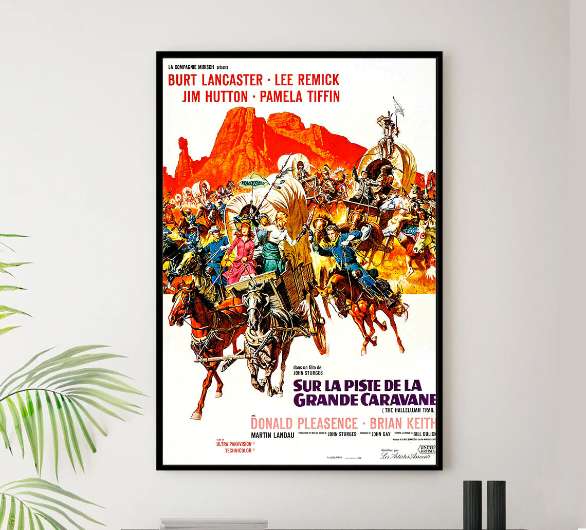 The Hallelujah Trail 1965 - Burt Lancaster - France - Classic Movie Poster
