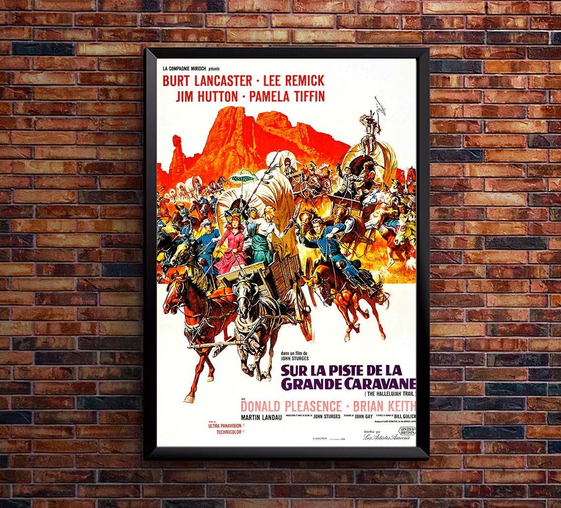 The Hallelujah Trail 1965 - Burt Lancaster - France - Classic Movie Poster