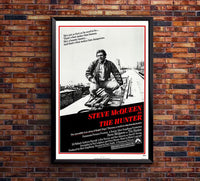 The Hunter 1980 - Steve McQueen - Vintage Classic Movie Poster