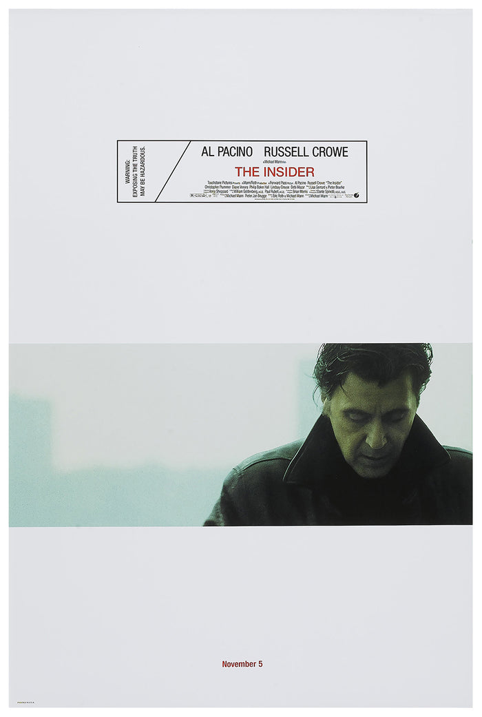 The Insider 1999 - Al Pacino - US 2 - Classic Movie Poster