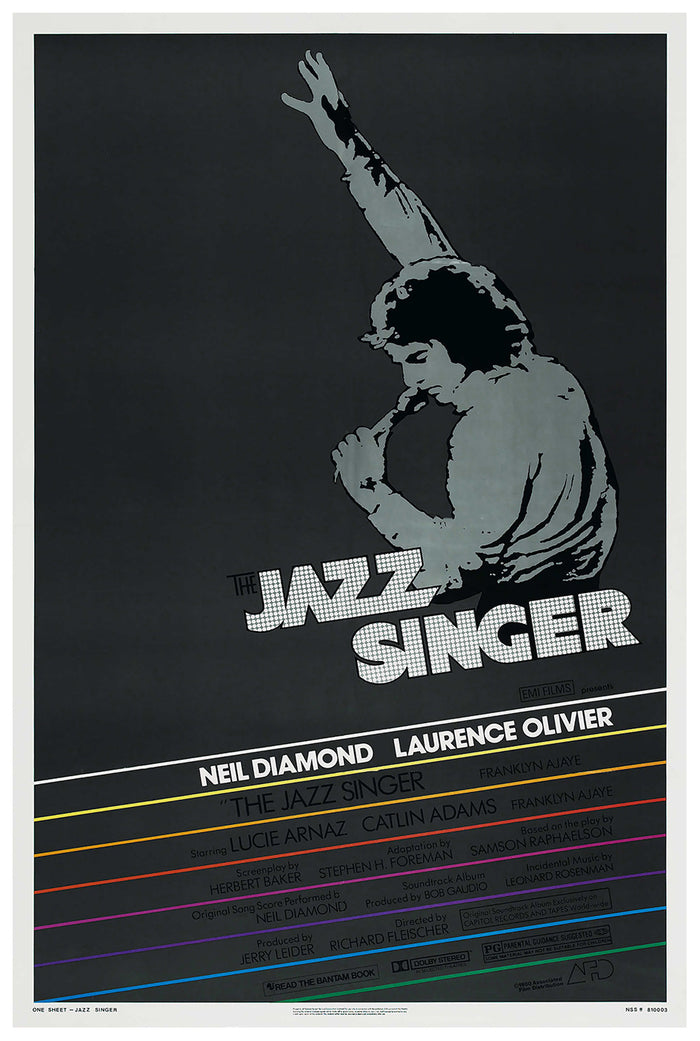 The Jazz Singer 1980 - Laurence Olivier - US 2 - Classic Movie Poster