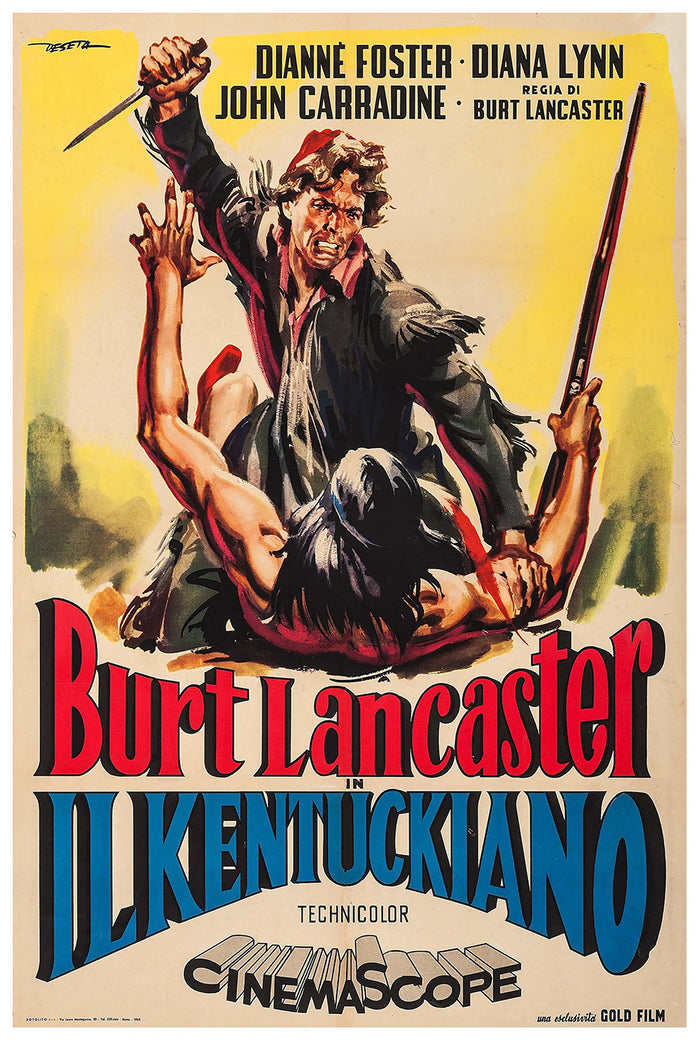 The Kentuckian 1955 - Burt Lancaster - Italy (2) - Classic Movie Poster