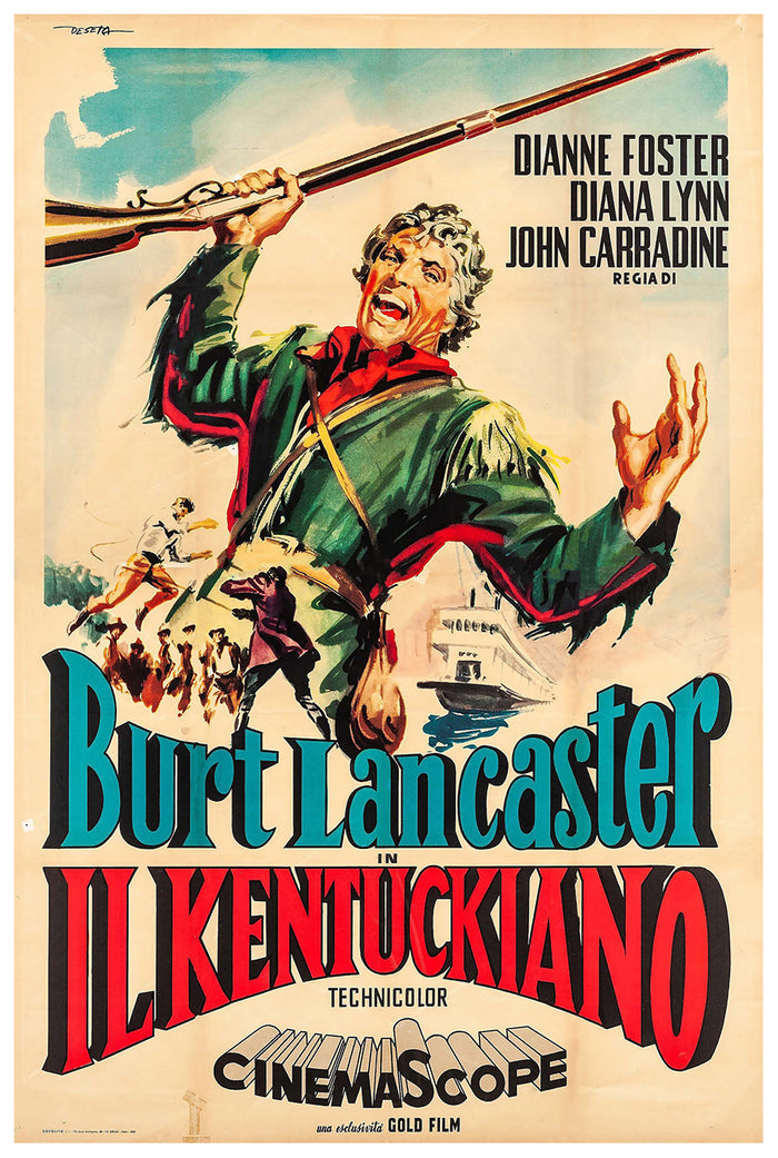 The Kentuckian 1955 - Burt Lancaster - Italy - Classic Movie Poster