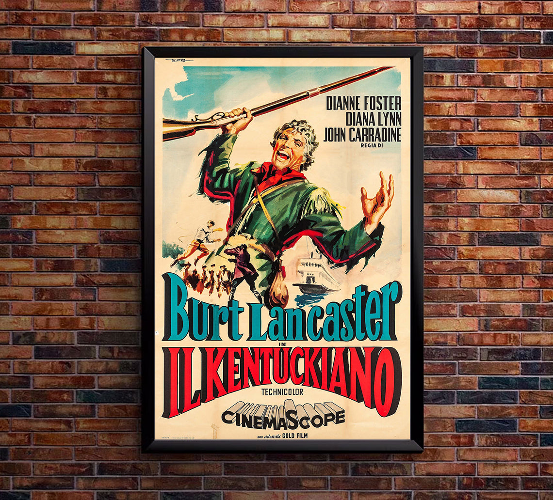 The Kentuckian 1955 - Burt Lancaster - Italy - Classic Movie Poster
