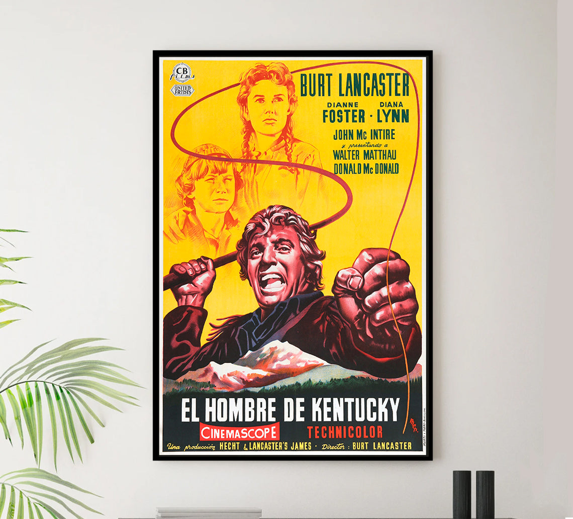 The Kentuckian 1955 - Burt Lancaster - Spain - Classic Movie Poster