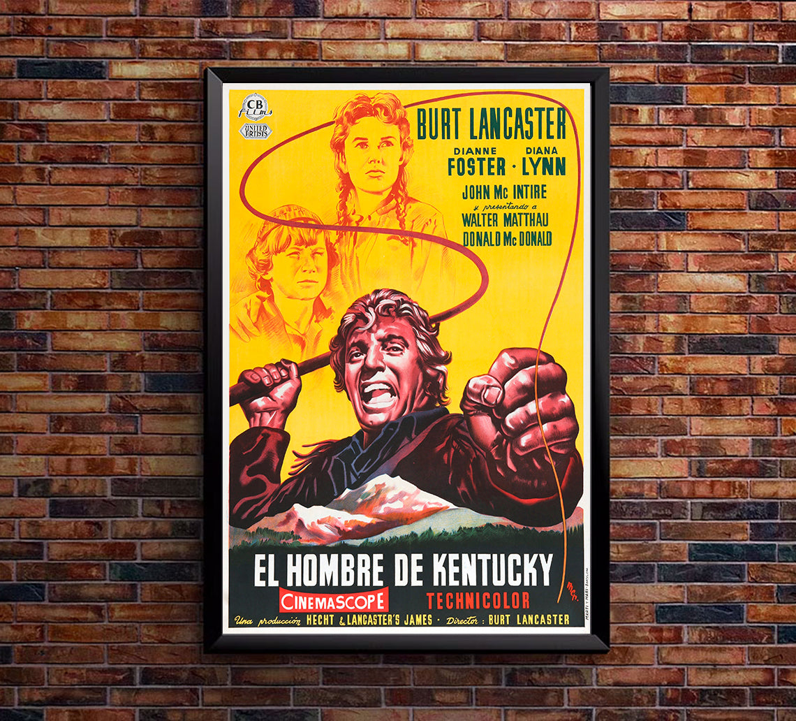 The Kentuckian 1955 - Burt Lancaster - Spain - Classic Movie Poster