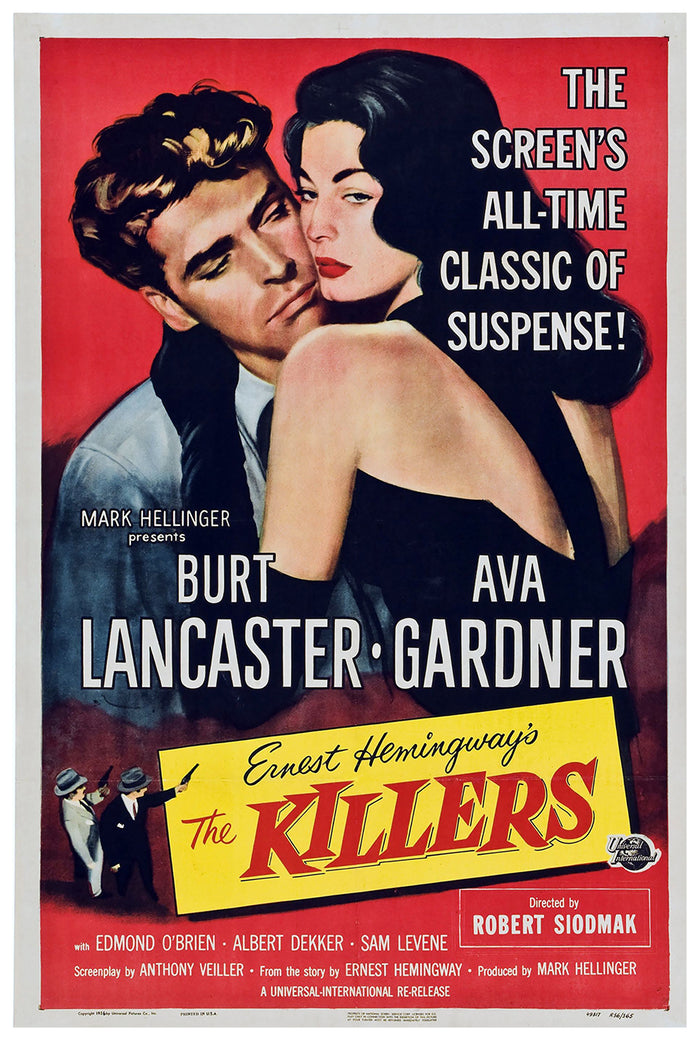 The Killers 1946 - Burt Lancaster - US - Classic Movie Poster