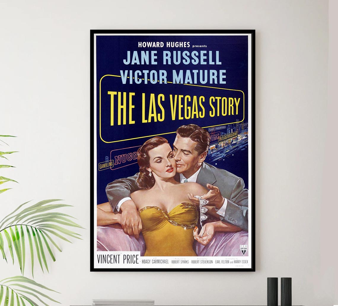 The Las Vegas Story 1952- Jane Russell - Vintage Classic Movie Poster