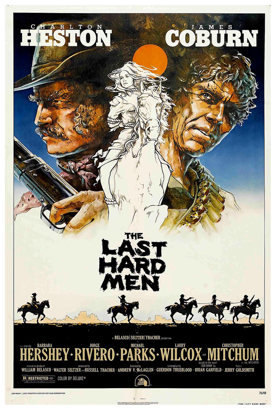 The Last Hard Men 1976 - Charlton Heston - Vintage Classic Movie Poster