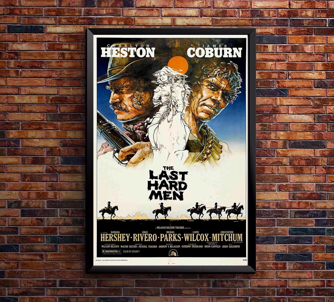 The Last Hard Men 1976 - Charlton Heston - Vintage Classic Movie Poster