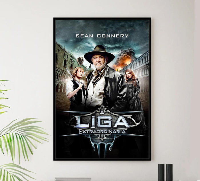 The League of Extraordinary Gentlemen 2003 - Spain - Sean Connery - Vintage Classic Movie Poster