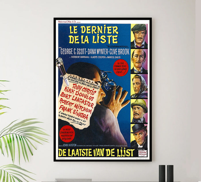 The List of Adrian Messenger 1963 - Burt Lancaster - Belgium - Classic Movie Poster