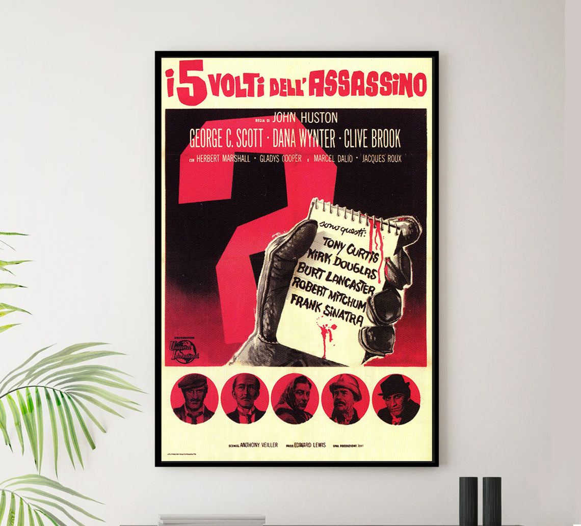 The List of Adrian Messenger 1963 - Burt Lancaster - Italy - Classic Movie Poster