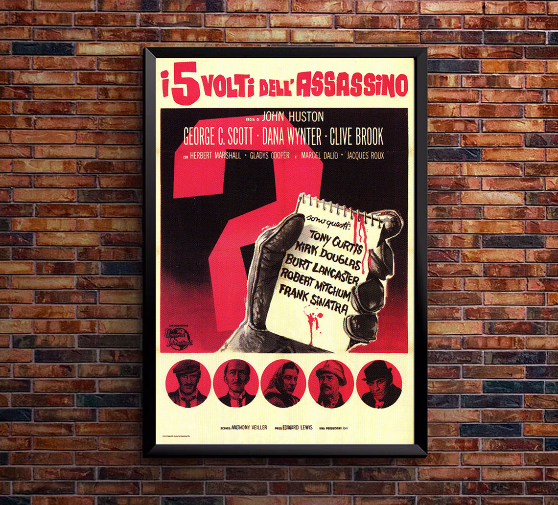 The List of Adrian Messenger 1963 - Burt Lancaster - Italy - Classic Movie Poster