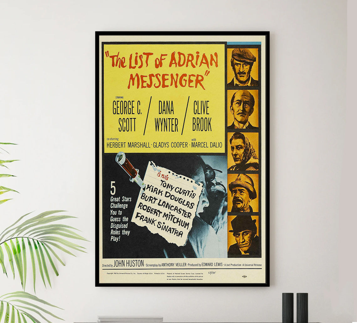 The List of Adrian Messenger 1963 - Burt Lancaster - US (2) - Classic Movie Poster