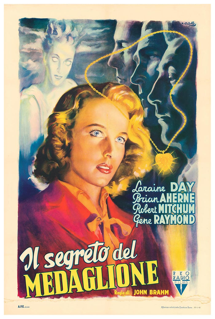 The Locket 1946 - Italian - Robert Mitchum - Vintage Classic Movie Poster
