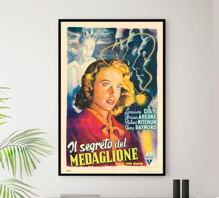 The Locket 1946 - Italian - Robert Mitchum - Vintage Classic Movie Poster