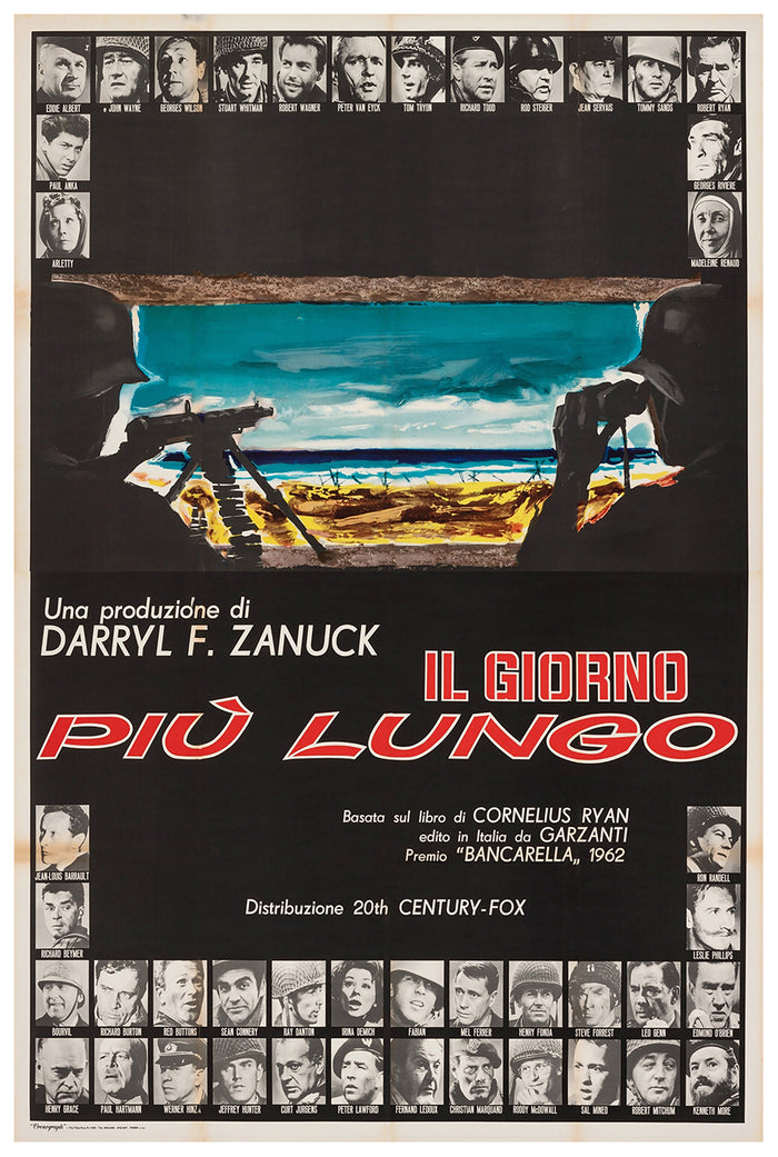 The Longest Day 1962 - Richard Burton - Italy - Classic Movie Poster