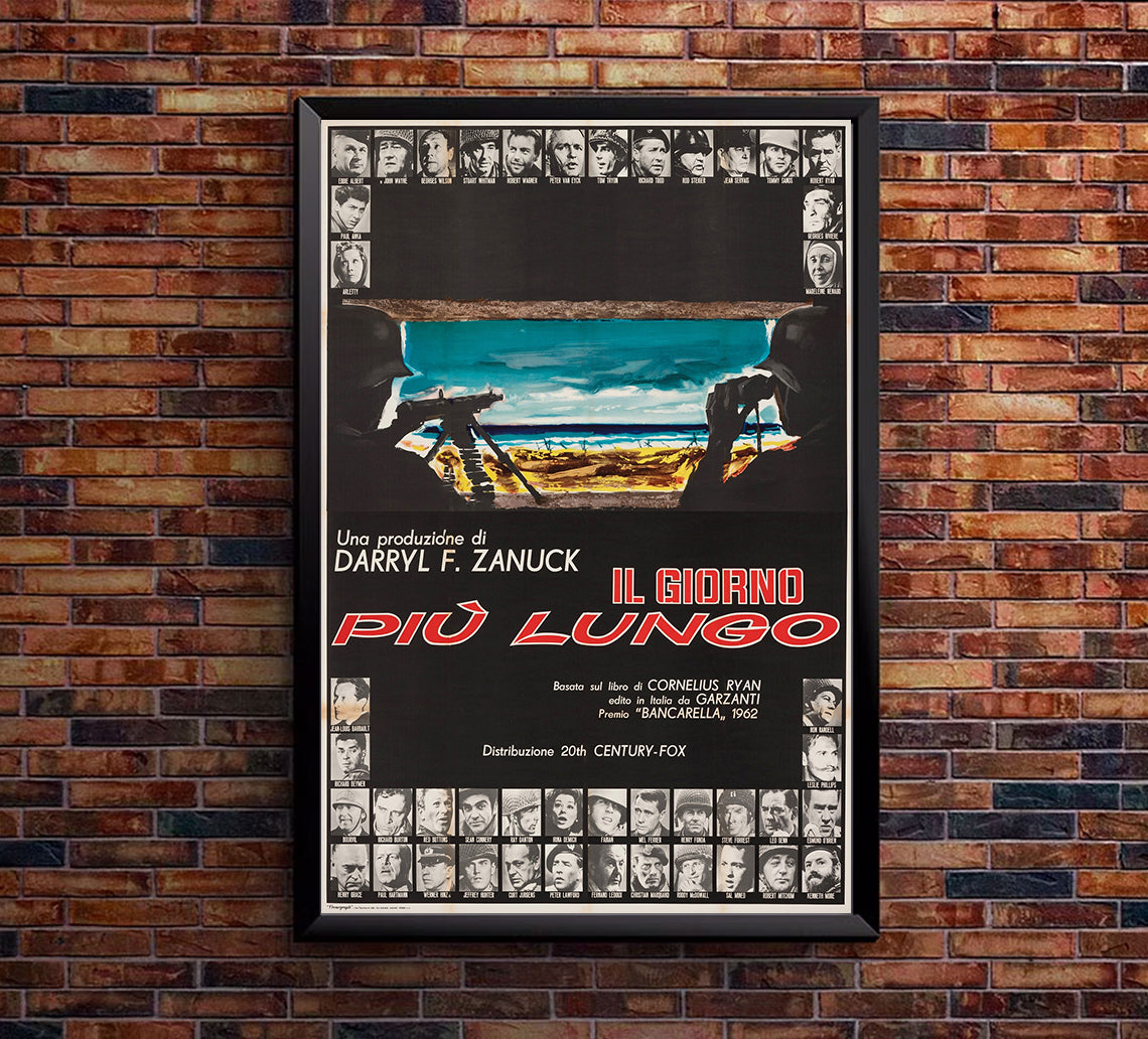 The Longest Day 1962 - Richard Burton - Italy - Classic Movie Poster