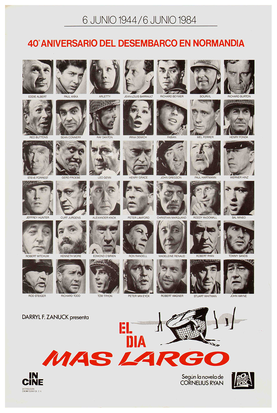 The Longest Day 1962 - Richard Burton - Spain 2 - Classic Movie Poster
