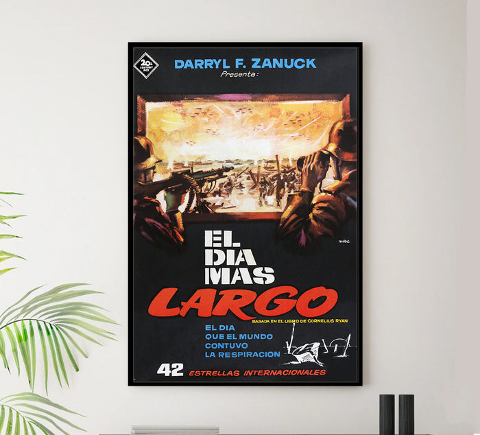 The Longest Day 1962 - Richard Burton - Spain - Classic Movie Poster