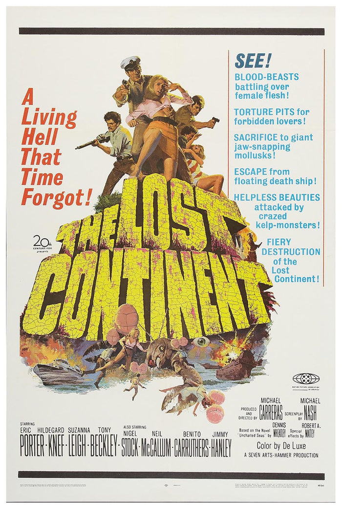 The Lost Continent 1968 - Vintage Horror Classic Movie Poster