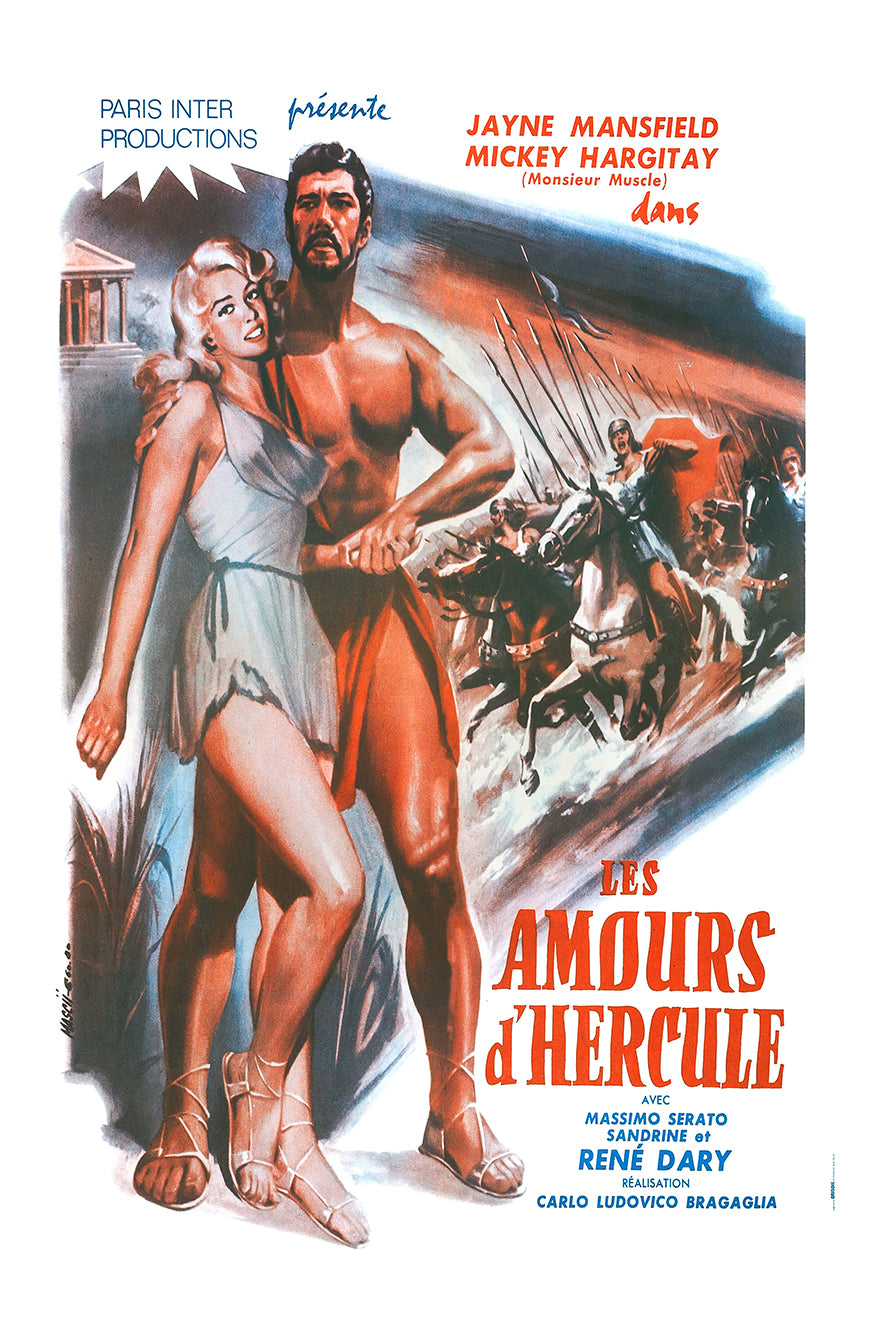 The Loves of Hurcules 1960 - Jayne Mansfield - France (2) - Classic Movie Poster