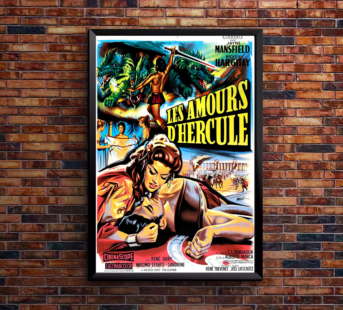 The Loves of Hurcules 1960 - Jayne Mansfield - France - Classic Movie Poster