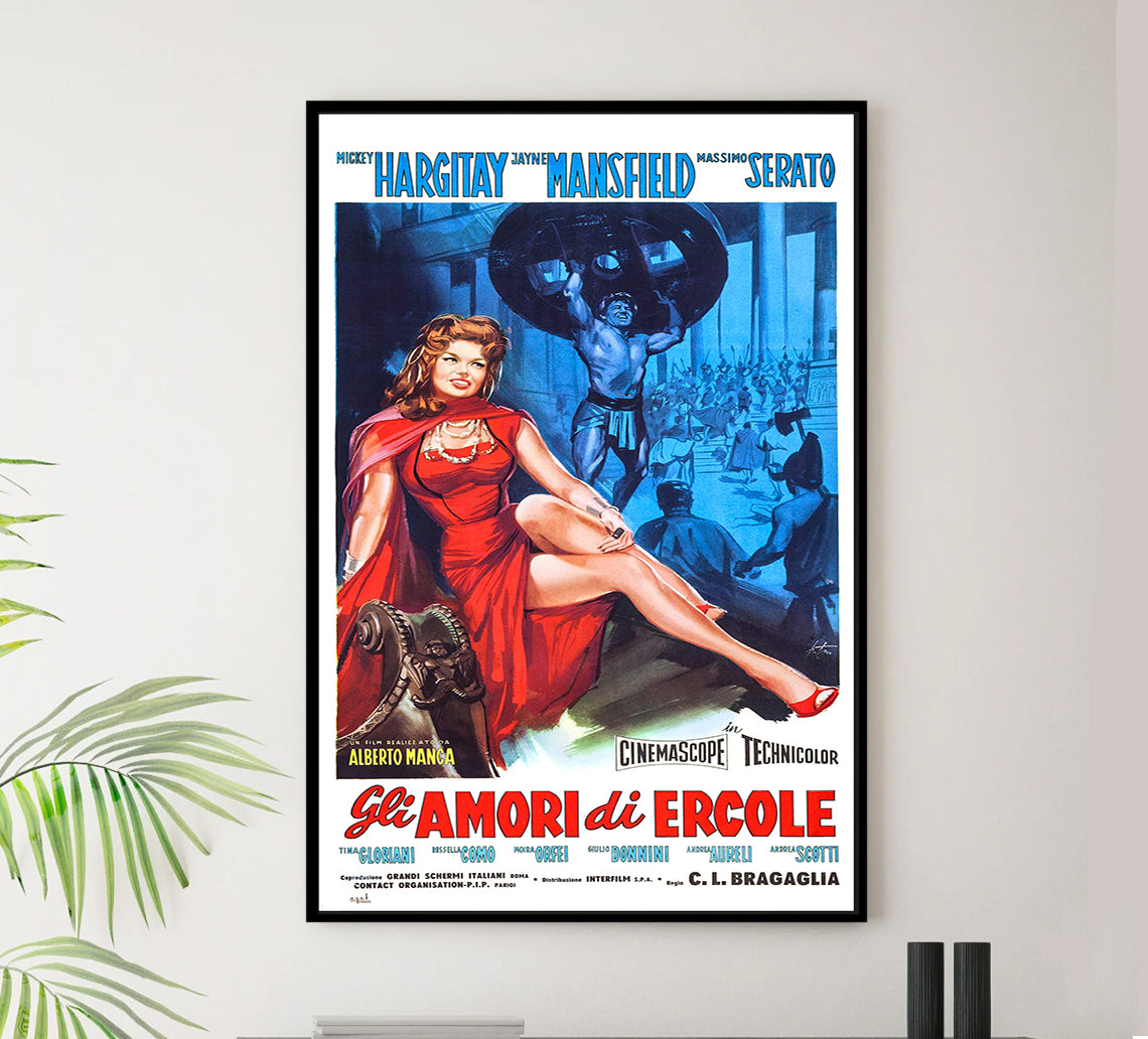 The Loves of Hurcules 1960 - Jayne Mansfield - Italy - Classic Movie Poster