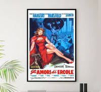 The Loves of Hurcules 1960 - Jayne Mansfield - Italy - Classic Movie Poster