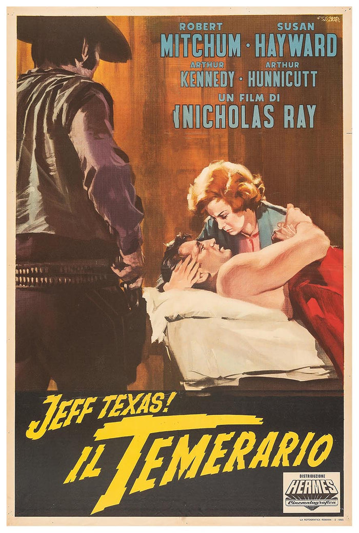 The Lusty Men 1952 - Italian - Robert Mitchum - Vintage Classic Movie Poster