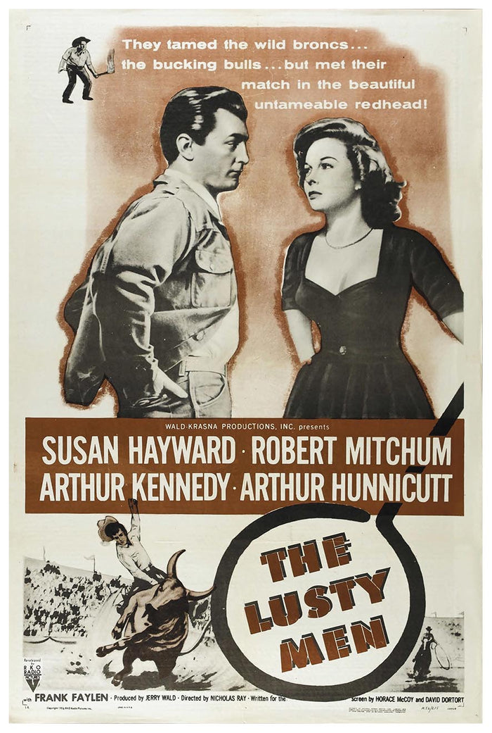 The Lusty Men 1952 - Robert Mitchum - Vintage Classic Movie Poster