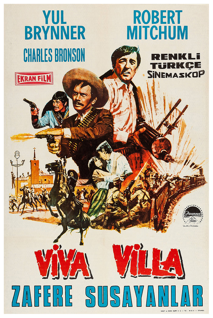 The Magnificent Seven 1960 - Charles Bronson - Turkey - Classic Movie Poster