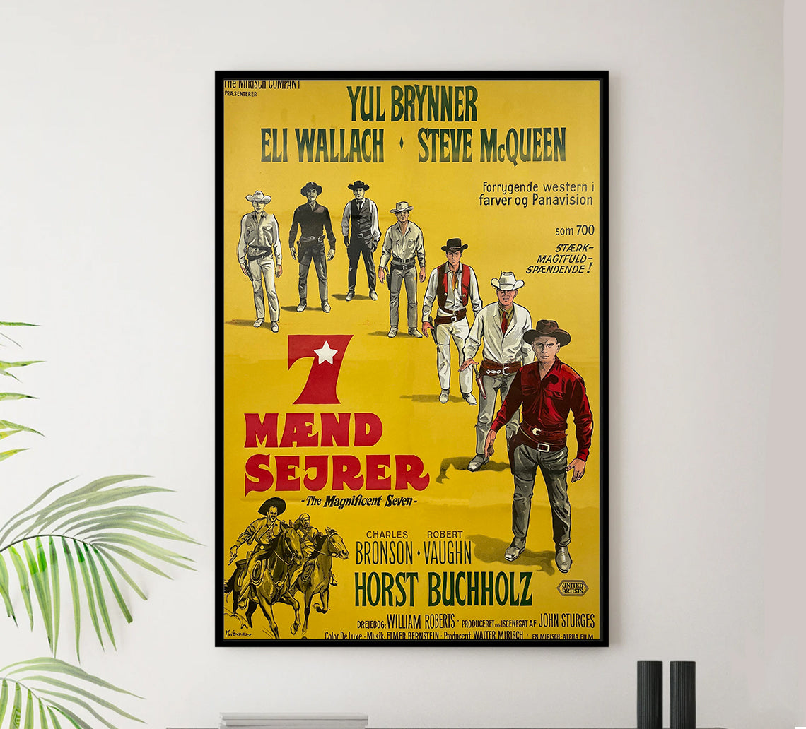 The Magnificent Seven 1960 - Charles Bronson - Italy (2) - Classic Movie Poster