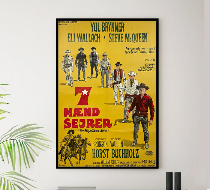 The Magnificent Seven 1960 - Charles Bronson - Italy (2) - Classic Movie Poster