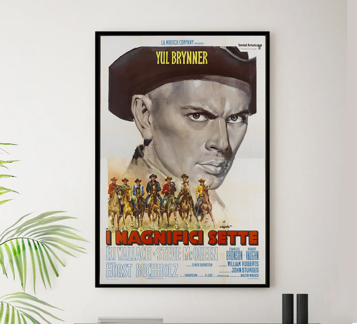 The Magnificent Seven 1960 - Charles Bronson - Denmark - Classic Movie Poster
