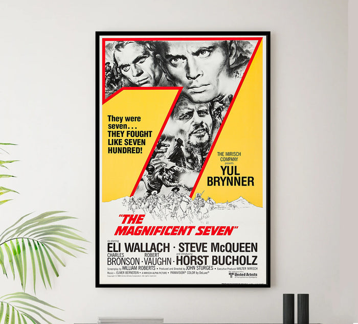 The Magnificent Seven 1960 - Charles Bronson - US - Classic Movie Poster