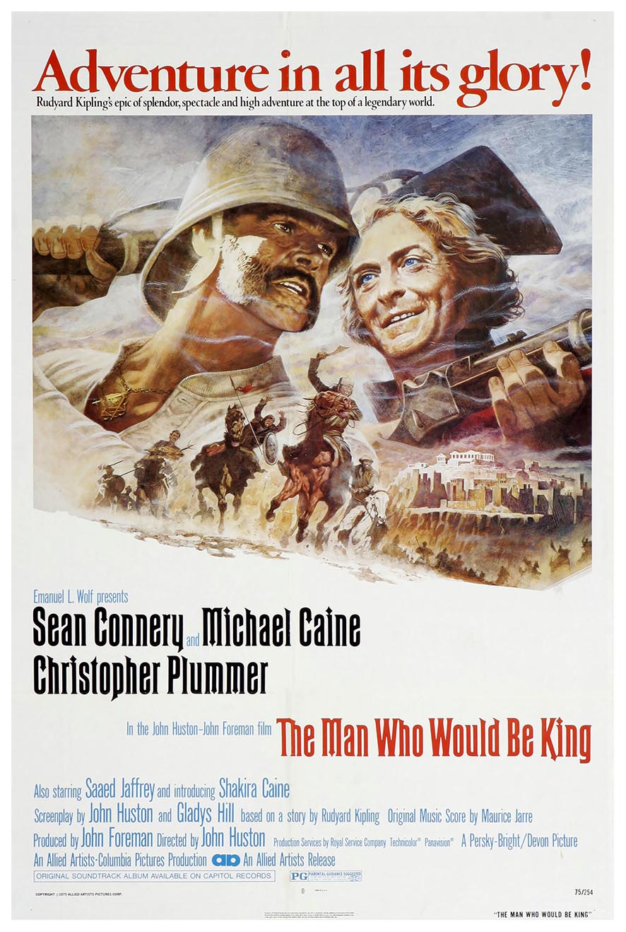 The Man Who Would Be King 1975 - Sean Connery - Vintage Classic Movie Poster